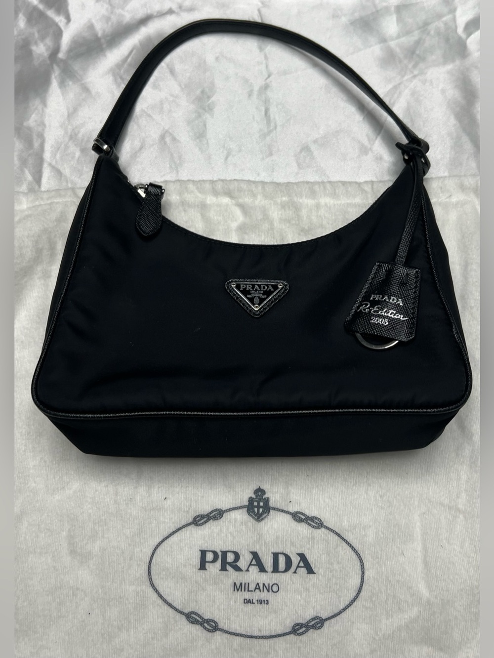 Prada Black Nylon Shoulder Bag